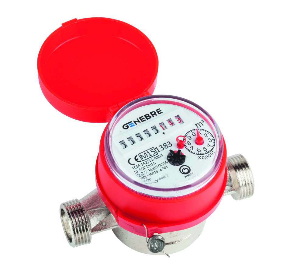 Medidor de água quente 3/4 x 3/4" DN15 com referência 6111C 05 à marca GENEBRE