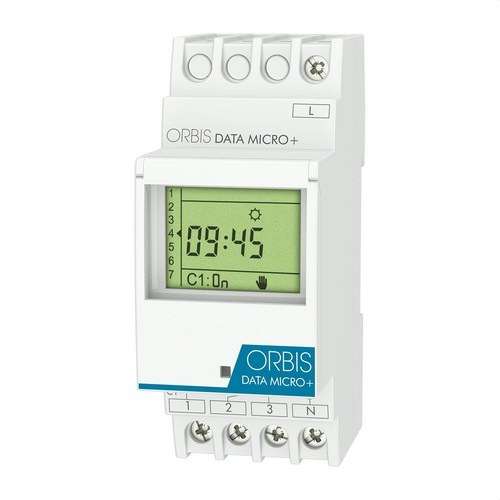 Interruptor horário digital modular Orbis Micro+ 12V com referência OB172072N à marca ORBIS