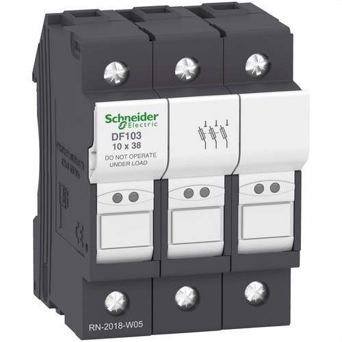 Porta-fusíveis 3P 32A 10X38MM com referência DF103 à marca SCHNEIDER ELECTRIC