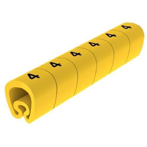 Marcadores pré-cortados amarelos Ø18 em PVC plastificado com referência 1813-4 da marca UNEX