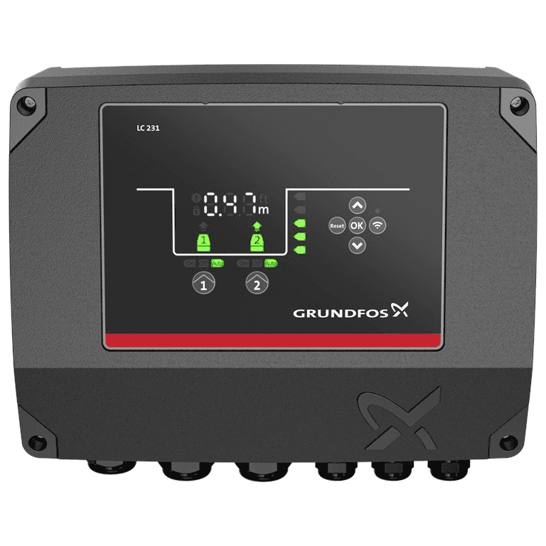 Controlador de bomba Grundfos LC 231 2X 1-9 DOL 3X460 PI CE com referência 99369650 à marca GRUNDFOS