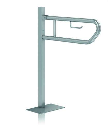 Barra de apoio rebatível 800mm coluna inox acetinada com referência GW11 09 04 01 à marca GENWEC