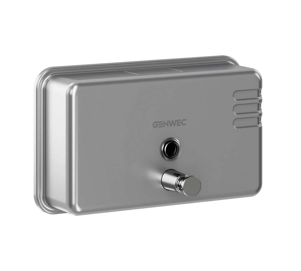 Distribuidor de sabonete horizontal 1100ml inox 304 acetinado com referência GW04 02 04 01 à marca GENWEC