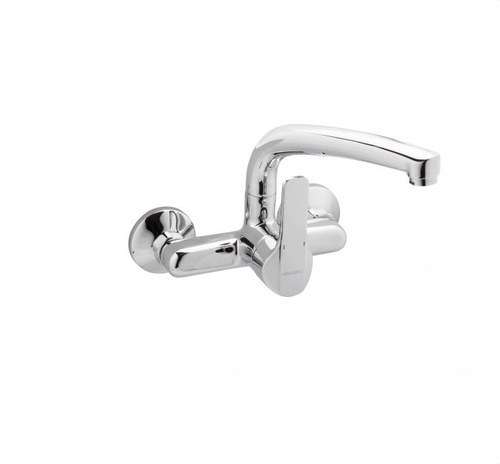 Torneira de lavatório monocomando de parede de bica curta K8 cromado com referência 61190 28 45 66 à marca GENEBRE