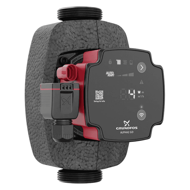 Bomba circuladora Grundfos ALPHA2 GO 25-60 180 com referência 93074216 à marca GRUNDFOS