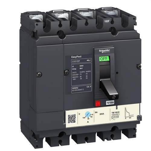 Disjuntor Easypact CVS250B TM200D 4P/4R com referência LV525322 à marca SCHNEIDER ELECTRIC