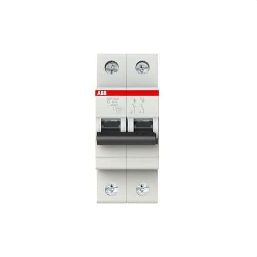 Disjuntor Magnetotérmico SH202-C63 2P 63A Curva C 6kA com referência 2CDS212001R0634 à marca ABB