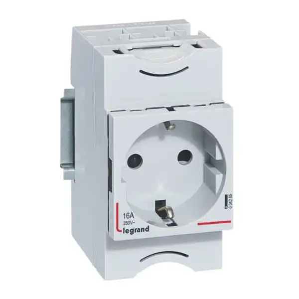 Tomada de corrente - 10/16A - 250V~ - 2P+T - com obturador com referência 004285 à marca LEGRAND