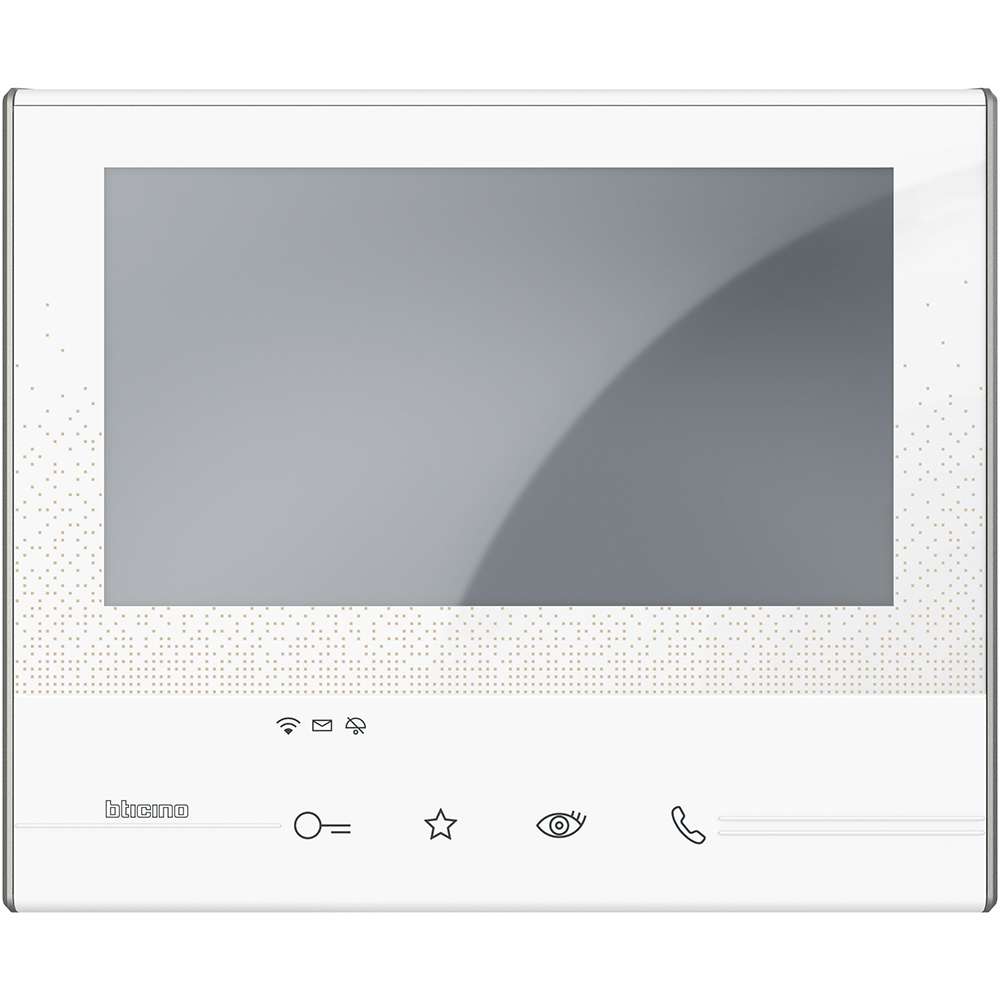 Monitor para vídeo porteiro com WiFi Bticino Classe 300X13E com referência 344642 à marca BTICINO
