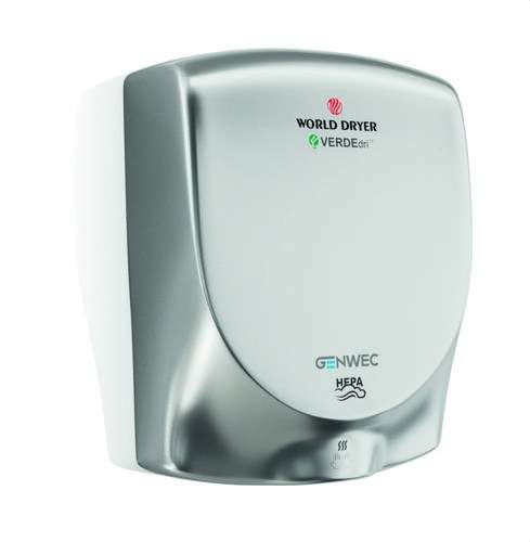 Secador de mãos com sensor eletrónico Verdedri inox acetinado com referência GW01 28 04 01 à marca GENWEC