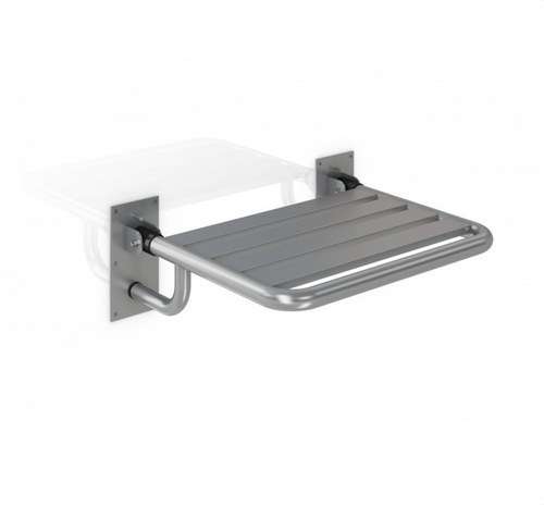 Assento rebatível para casas de banho e duchas de inox acetinado com referência GW11 23 04 01 à marca GENWEC