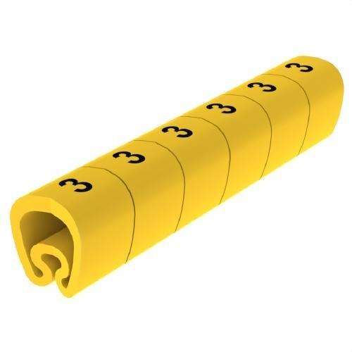 Pre-cut Yellow Ø5 PVC Laminated Markers with reference 1811-3 from the brand UNEX