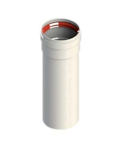 Tubo chaminé diâmetro 80mm 1000mm macho-fêmea alumínio branco com referência 8-1000MHP1 à marca FIG