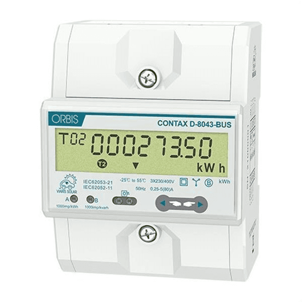 Medidor de energia trifásico até 80 A Orbis CONTAX D-8043 com referência OB709900 à marca ORBIS