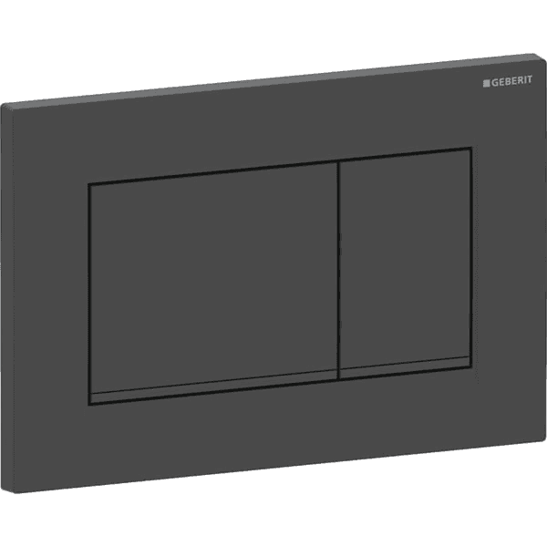 Botão de descarga dupla Geberit Sigma20 preto mate/preto com referência 115.883.16.1 à marca GEBERIT
