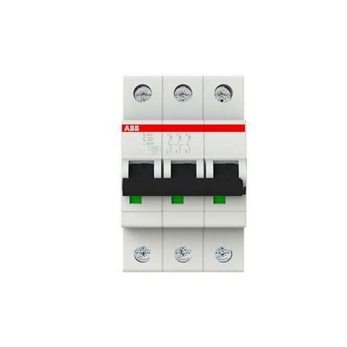 Interruptor magnetotérmico S203-C20 3P 20A Curva C 10kA com referência 2CDS253001R0204 à marca ABB