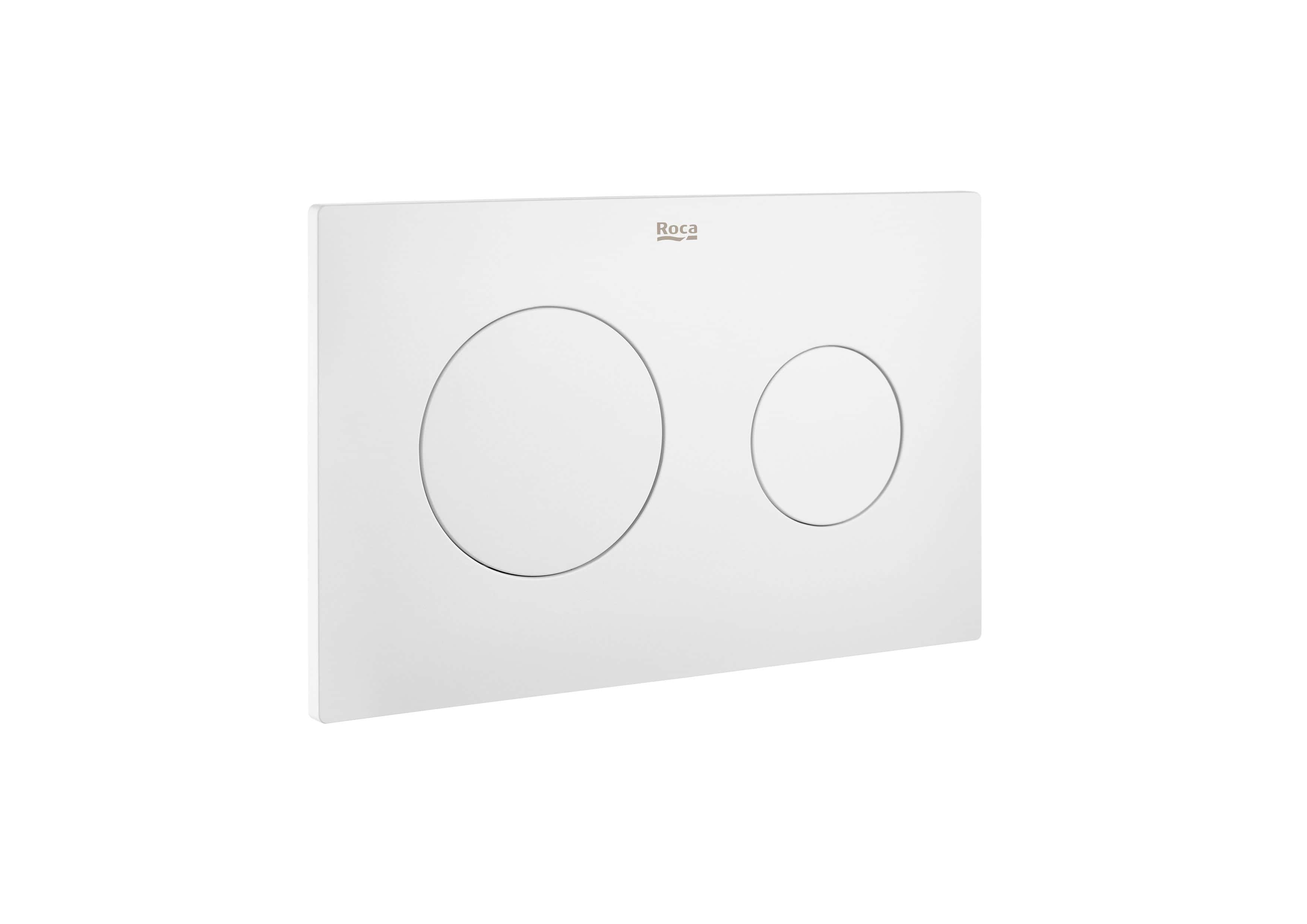 Placa de acionamento com descarga PL10 Dual - Branco mate com referência A890189207 à marca ROCA