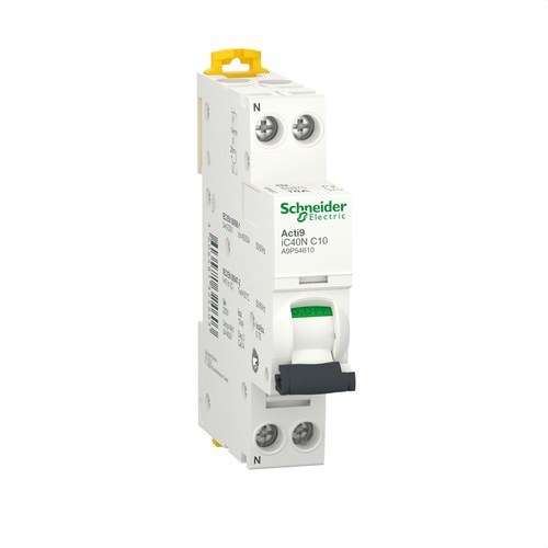 Acti9 iC40N Circuit Breaker 1P+N 10 A Curve C with reference A9P54610 from the brand SCHNEIDER ELECTRIC