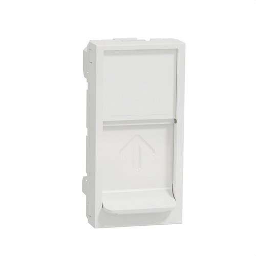 Placa de 1 módulo RJ45 Keystone branco polar New Unica com referência NU946018 à marca SCHNEIDER ELECTRIC