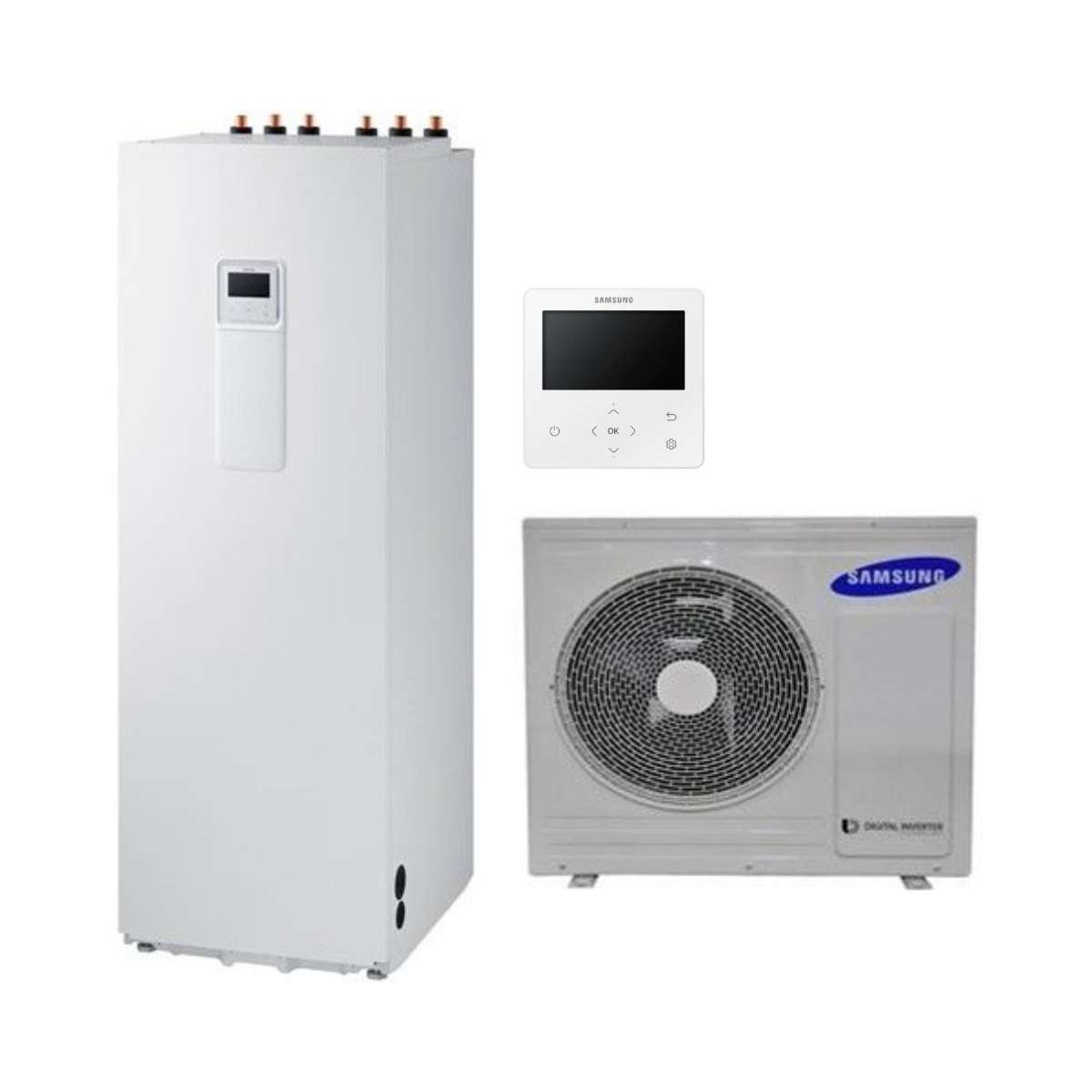 Aerotermia Samsung ClimateHub Split 5kW + acumulador de 260 litros com referência SAMCLIMATEHUB5260 à marca SAMSUNG