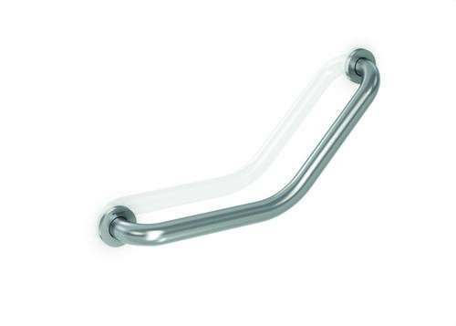 Barra de apoio em ângulo de 130º 300mm inox brilhante com referência GW11 22 04 02 à marca GENWEC