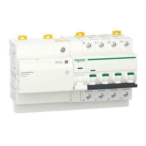 Limitador de sobretensões transitórias e permanentes IGA Acti9 Combi SPU 3P+N 50A com referência A9L20750 à marca SCHNEIDER ELECTRIC