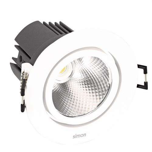 Downlight LED 703.23 Orientável Redondo 3000K Amplo Foco Branco com referência 70323030-483 à marca SIMON