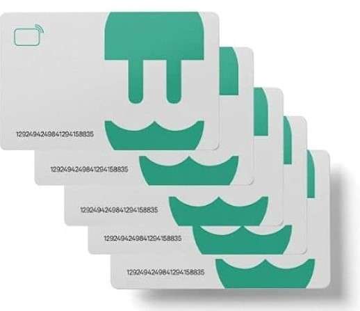 Pack de 10 cartões RFID para carregador de carro elétrico WallBox com referência 000000663 à marca WALLBOX