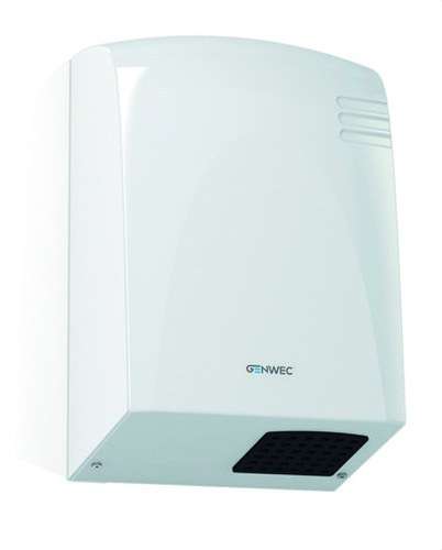 Secador de mãos com sensor eletrónico Wecflow ABS branco com referência GW01 14 01 00 à marca GENWEC