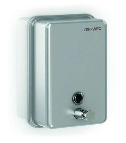 Distribuidor de sabonete vertical 1100ml inox 304 acetinado com referência GW04 01 04 01 à marca GENWEC