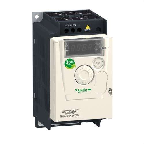 Variador de velocidade ALTIVAR-12 0,37KW 240V 1PH com referência ATV12H037M2 à marca SCHNEIDER ELECTRIC