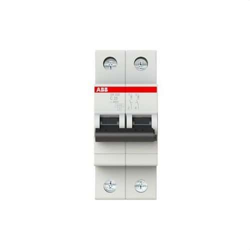 Disjuntor SH202-C25 2P 25A Curva C Curva C 6kA com referência 2CDS212001R0254 à marca ABB