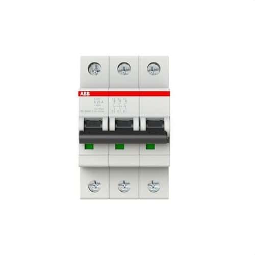 Disjuntor S203-K25 3P 25A Curva K 10kA com referência 2CDS253001R0517 à marca ABB
