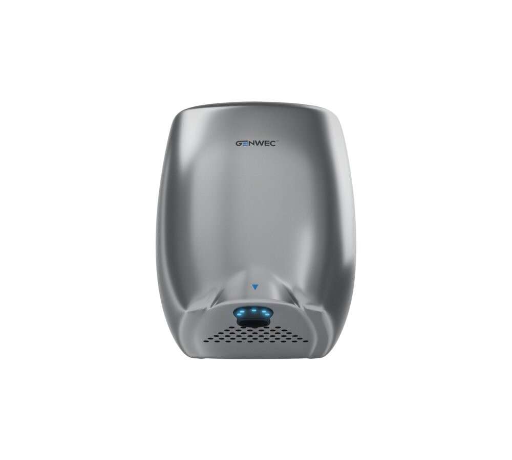 Secador de mãos com sensor eletrónico E-flow alumínio prateado 220-240V com referência GW01 12 02 04 à marca GENWEC