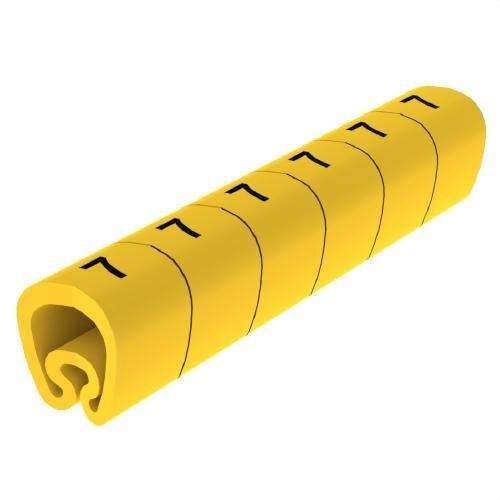 Marcadores pré-cortados amarelos Ø18 em PVC plastificado com referência 1813-7 da marca UNEX