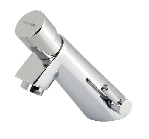 Torneira temporizada para lavatório com botão IPSON 1/2" cromado com referência 1031 04 à marca GENEBRE