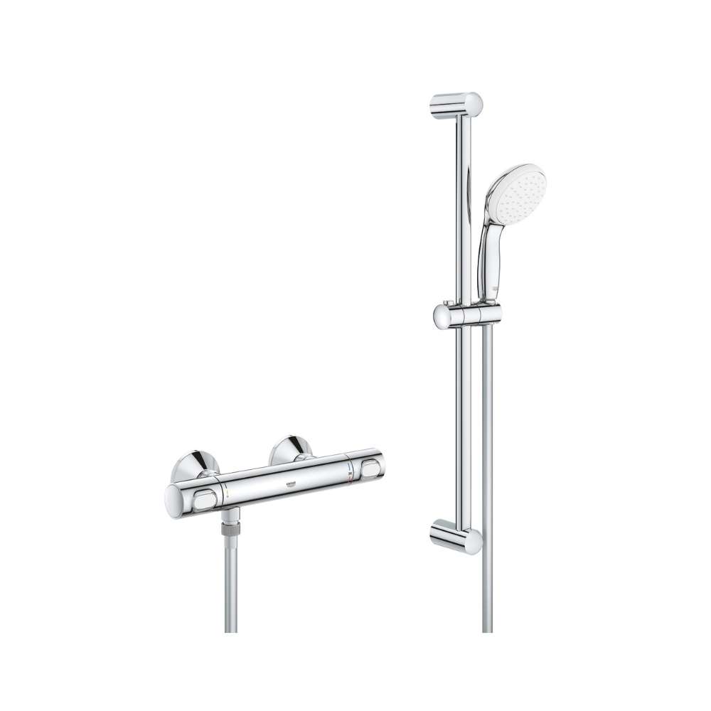 Conjunto de duche termostático Grohtherm 500 cromo com referência 34796001 à marca GROHE