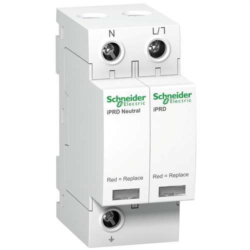 Limitador de sobretensões transitórias Tipo 2 iPRD 20 20KA 350V 1P+N com referência A9L20500 à marca SCHNEIDER ELECTRIC