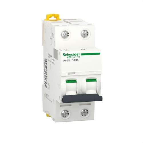 Disjuntor Magnetotérmico IK60N 2P 20A Curva C 6kA com referência A9K17220 à marca SCHNEIDER ELECTRIC