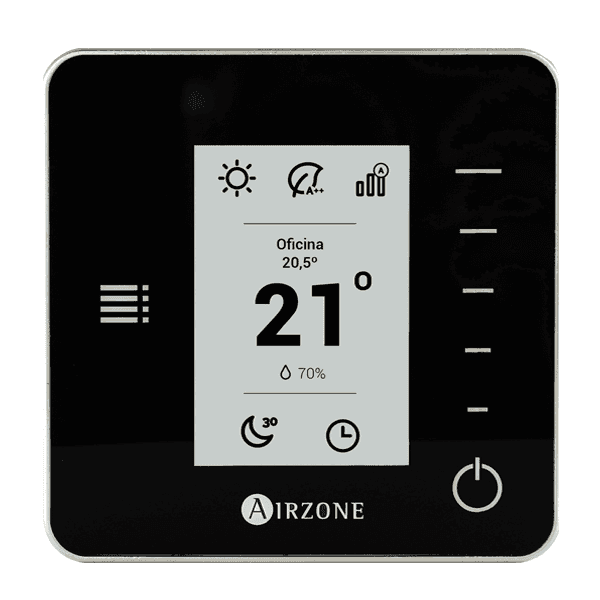 Termostato rádio monocromático Airzone THINK preto com referência AZCE6THINKRN à marca AIRZONE