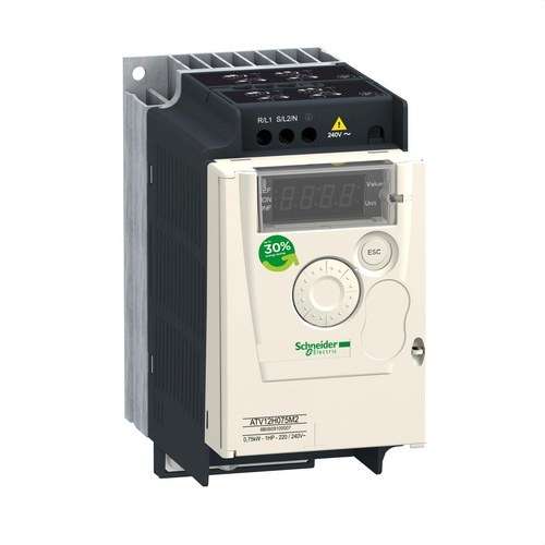 Variador de velocidade ALTIVAR-12 0,75KW 240V 1PH com referência ATV12H075M2 à marca SCHNEIDER ELECTRIC