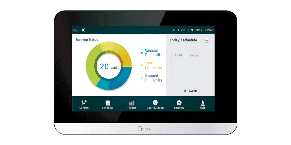 Touch Centralized Control Midea CCM-180A/BWS(A) 6.2" with reference 14047220 from the brand MIDEA
