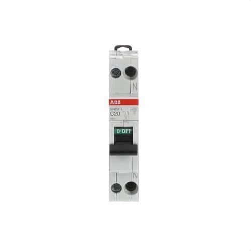 Magnetotérmico SN201L-C20 1P+N 20A Curva C 4,5kA com referência 2CSS245101R0204 à marca ABB