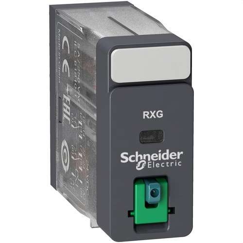 Relé 2 C/O 5A + Botão de teste 24V DC com referência RXG21BD à marca SCHNEIDER ELECTRIC