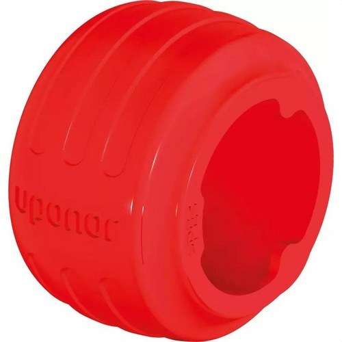 Anel com batente para tubo Uponor de polietileno reticulado diâmetro 20 vermelho com referência 1058011 à marca UPONOR