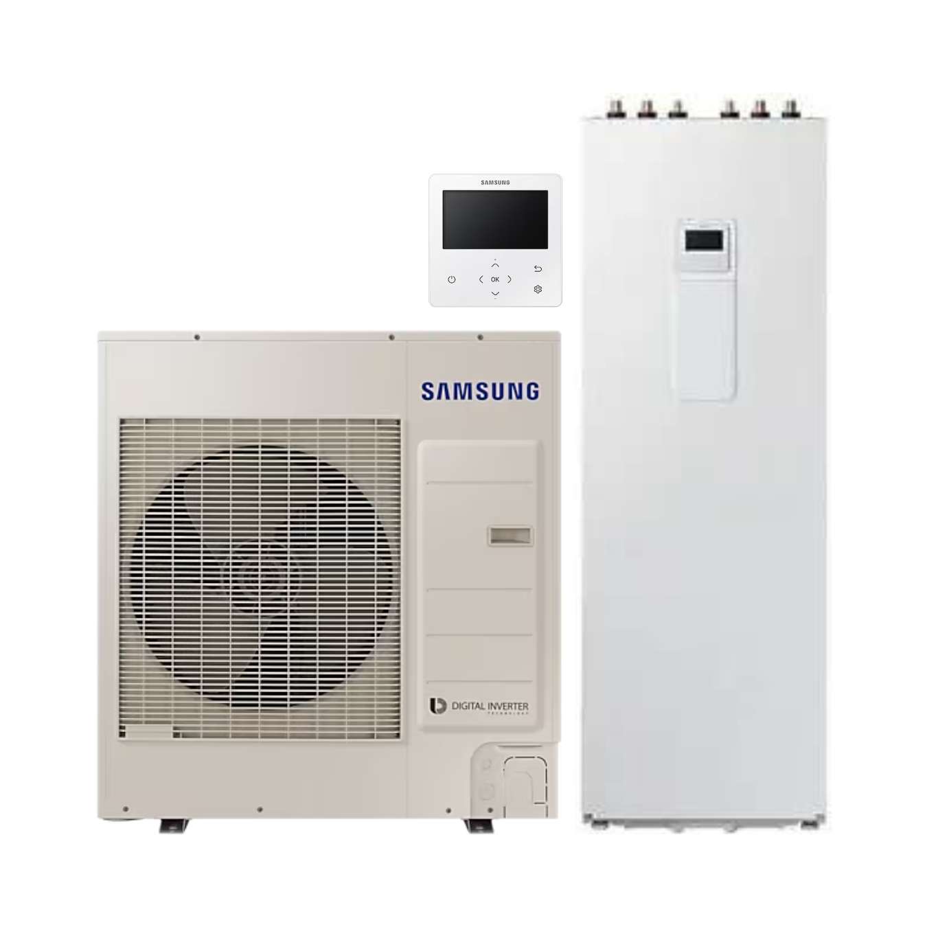 Conjunto de aerotermia monobloco Samsung EHS 8 kW + Hydro Kit de 260 litros com referência EHS260R328 à marca SAMSUNG