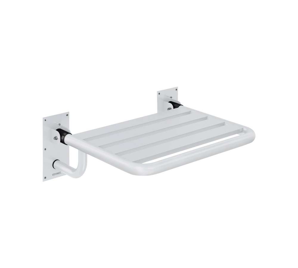 Assento rebatível para casas de banho e duchas em aço branco com referência GW11 23 03 00 à marca GENWEC
