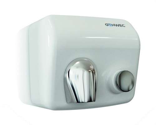 Secador de mãos com botão Classicflow aço branco manual com referência GW01 26 03 00 à marca GENWEC