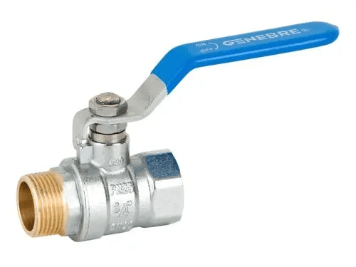 Válvula de esfera macho-fêmea alavanca azul 1/4" com referência 3034 02 à marca GENEBRE