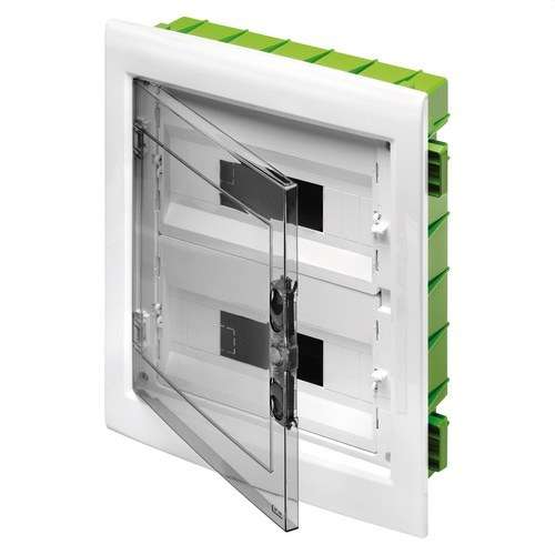 Quadro de distribuição embutido com porta fumada 24 módulos (12x2) com referência GW40606PM à marca GEWISS